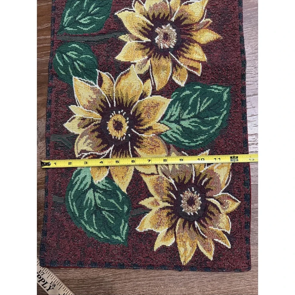 Vintage Tapestry Table Runner Sunflowers  53